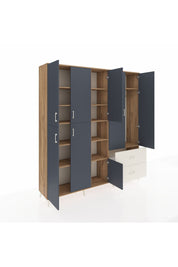 Hyperion Dolap 12 Raflı 2 Çekmeceli Tek Askılı 220x44x243 - S553M063V25B