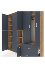 Hyperion Dolap 12 Raflı 2 Çekmeceli Tek Askılı 220x44x243 - S553M063V26B