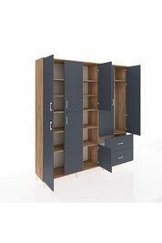 Hyperion Dolap 12 Raflı 2 Çekmeceli Tek Askılı 220x44x243 - S553M063V26B