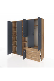 Hyperion Dolap 12 Raflı 2 Çekmeceli Tek Askılı 220x44x243 - S553M063V27B