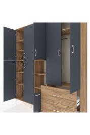 Hyperion Dolap 12 Raflı 2 Çekmeceli Tek Askılı 220x44x243 - S553M063V27B