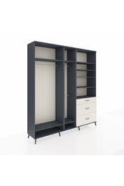 Hyperion Dolap 9 Raflı 3 Çekmeceli 3 Askılı 220x44x243 - S553M064V16B