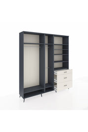 Hyperion Dolap 9 Raflı 3 Çekmeceli 3 Askılı 220x44x243 - S553M064V16B