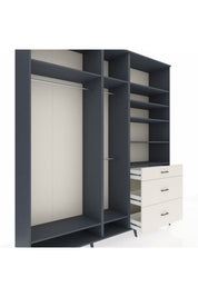 Hyperion Dolap 9 Raflı 3 Çekmeceli 3 Askılı 220x44x243 - S553M064V16B