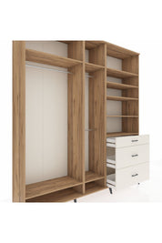 Hyperion Dolap 9 Raflı 3 Çekmeceli 3 Askılı 220x44x243 - S553M064V19B