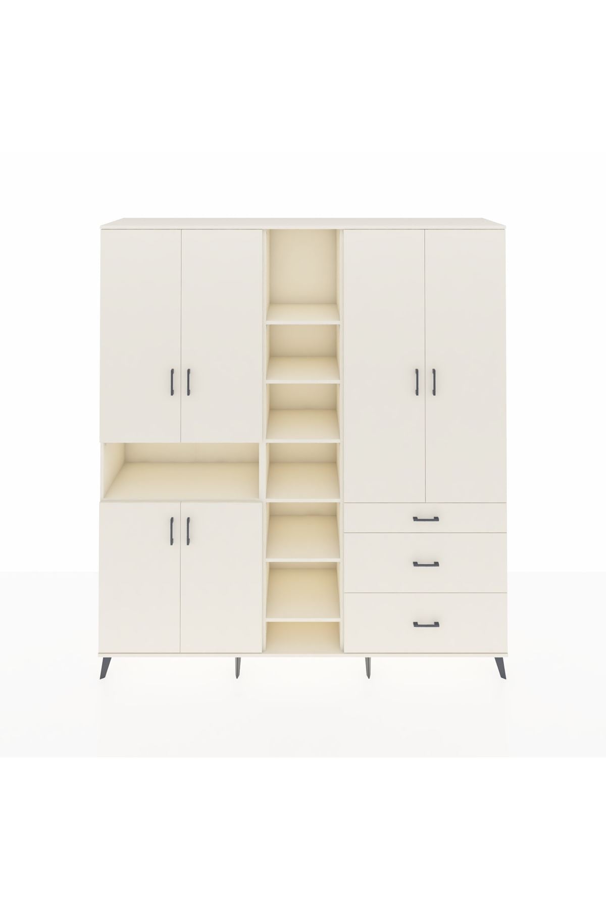 Hyperion Dolap 13 Raflı 3 Çekmeceli 6 Kapaklı 220x44x243 Aytaşı-Aytaşı/Aytaşı