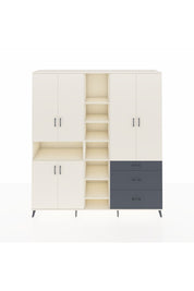 Hyperion Dolap 13 Raflı 3 Çekmeceli 6 Kapaklı 220x44x243 Aytaşı-Aytaşı/Antrasit