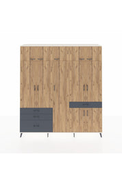 Hyperion Dolap 11 Raflı 4 Çekmeceli 2 Askılı 220x44x243 - S553M055V02B