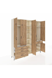 Hyperion Dolap 11 Raflı 4 Çekmeceli 2 Askılı 220x44x243 - S553M055V03B