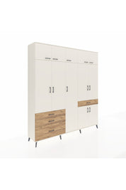 Hyperion Dolap 11 Raflı 4 Çekmeceli 2 Askılı 220x44x243 - S553M055V06B