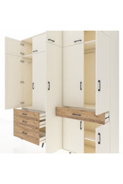 Hyperion Dolap 11 Raflı 4 Çekmeceli 2 Askılı 220x44x243 - S553M055V06B