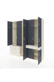 Hyperion Dolap 11 Raflı 4 Çekmeceli 2 Askılı 220x44x243 - S553M055V07B