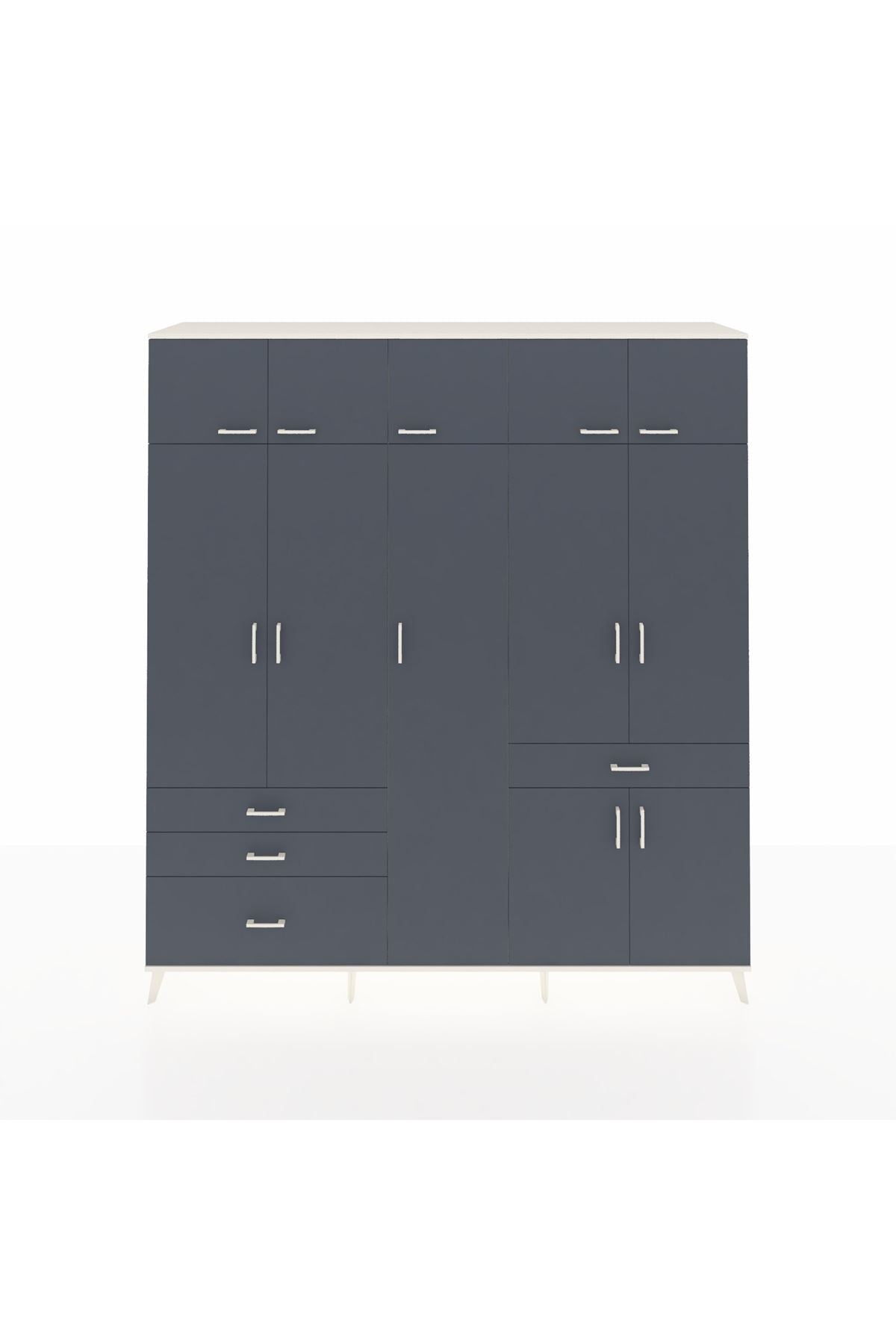 Hyperion Dolap 11 Raflı 4 Çekmeceli 2 Askılı 220x44x243 - S553M055V08B