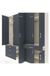 Hyperion Dolap 11 Raflı 4 Çekmeceli 2 Askılı 220x44x243 - S553M055V08B