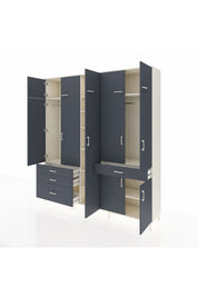 Hyperion Dolap 11 Raflı 4 Çekmeceli 2 Askılı 220x44x243 - S553M055V08B