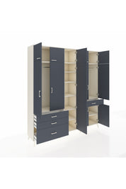 Hyperion Dolap 11 Raflı 4 Çekmeceli 2 Askılı 220x44x243 - S553M055V08B