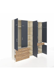 Hyperion Dolap 11 Raflı 4 Çekmeceli 2 Askılı 220x44x243 - S553M055V09B