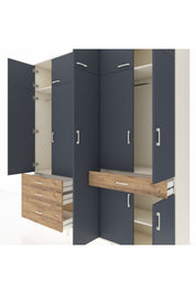 Hyperion Dolap 11 Raflı 4 Çekmeceli 2 Askılı 220x44x243 - S553M055V09B