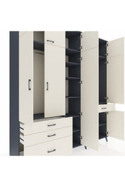 Hyperion Dolap 11 Raflı 4 Çekmeceli 2 Askılı 220x44x243 - S553M055V13B