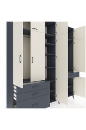 Hyperion Dolap 11 Raflı 4 Çekmeceli 2 Askılı 220x44x243 - S553M055V14B