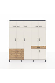 Hyperion Dolap 11 Raflı 4 Çekmeceli 2 Askılı 220x44x243 - S553M055V15B