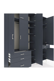 Hyperion Dolap 11 Raflı 4 Çekmeceli 2 Askılı 220x44x243 - S553M055V17B