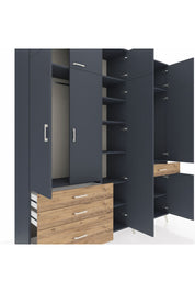 Hyperion Dolap 11 Raflı 4 Çekmeceli 2 Askılı 220x44x243 - S553M055V18B