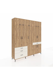 Hyperion Dolap 11 Raflı 4 Çekmeceli 2 Askılı 220x44x243 - S553M055V19B