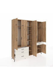 Hyperion Dolap 11 Raflı 4 Çekmeceli 2 Askılı 220x44x243 - S553M055V19B