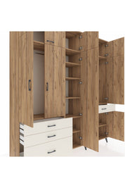 Hyperion Dolap 11 Raflı 4 Çekmeceli 2 Askılı 220x44x243 - S553M055V19B