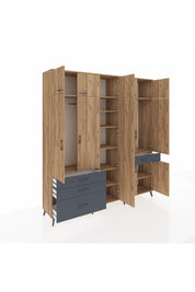 Hyperion Dolap 11 Raflı 4 Çekmeceli 2 Askılı 220x44x243 - S553M055V20B