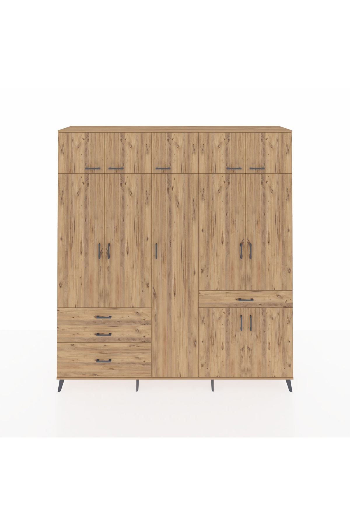 Hyperion Dolap 11 Raflı 4 Çekmeceli 2 Askılı 220x44x243 - S553M055V21B