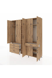 Hyperion Dolap 11 Raflı 4 Çekmeceli 2 Askılı 220x44x243 - S553M055V21B