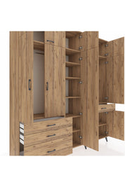 Hyperion Dolap 11 Raflı 4 Çekmeceli 2 Askılı 220x44x243 - S553M055V21B