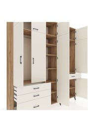 Hyperion Dolap 11 Raflı 4 Çekmeceli 2 Askılı 220x44x243 - S553M055V22B