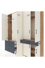 Hyperion Dolap 11 Raflı 4 Çekmeceli 2 Askılı 220x44x243 - S553M055V23B