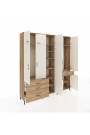 Hyperion Dolap 11 Raflı 4 Çekmeceli 2 Askılı 220x44x243 - S553M055V24B