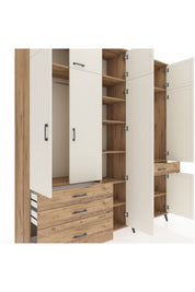Hyperion Dolap 11 Raflı 4 Çekmeceli 2 Askılı 220x44x243 - S553M055V24B