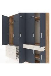 Hyperion Dolap 11 Raflı 4 Çekmeceli 2 Askılı 220x44x243 - S553M055V25B