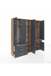 Hyperion Dolap 11 Raflı 4 Çekmeceli 2 Askılı 220x44x243 - S553M055V26B