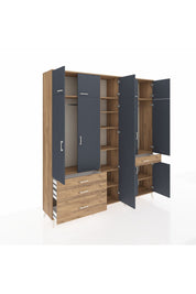 Hyperion Dolap 11 Raflı 4 Çekmeceli 2 Askılı 220x44x243 - S553M055V27B