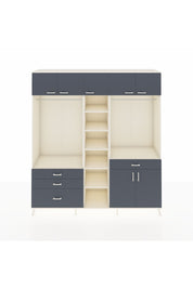 Hyperion Gardrop 11 Raflı 4 Çekmeceli 2 Askılı 220x44x243 Aytaşı-Antrasit/Antrasit