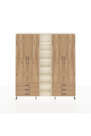 Arges Gardrop 13 Raflı 6 Çekmeceli 2 Askılı 220x30x243 Aytaşı-Çam