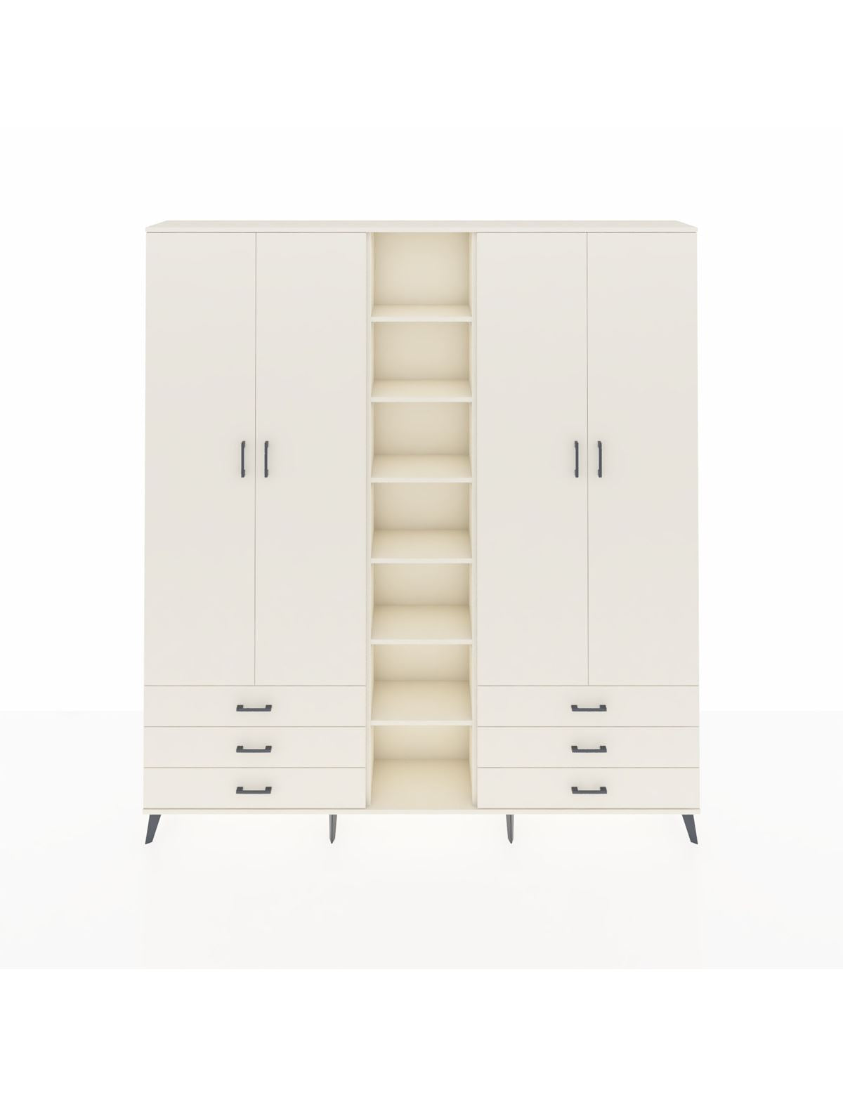 Arges Gardrop 13 Raflı 6 Çekmeceli 2 Askılı 220x30x243 Aytaşı-Aytaşı