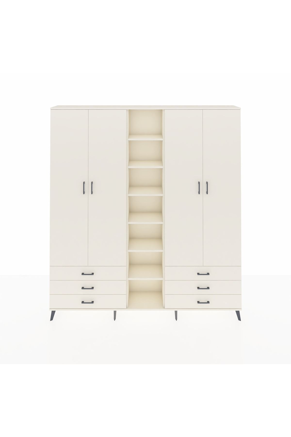 Arges Gardrop 13 Raflı 6 Çekmeceli 2 Askılı 220x30x243 Aytaşı-Aytaşı