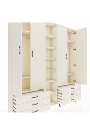 Arges Gardrop 13 Raflı 6 Çekmeceli 2 Askılı 220x30x243 Aytaşı-Aytaşı