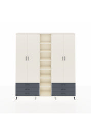 Arges Dolap 13 Raflı 6 Çekmeceli 2 Askılı 220x30x243 Aytaşı-Aytaşı/Antrasit