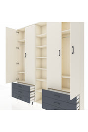 Arges Dolap 13 Raflı 6 Çekmeceli 2 Askılı 220x30x243 Aytaşı-Aytaşı/Antrasit