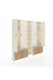 Arges Dolap 13 Raflı 6 Çekmeceli 2 Askılı 220x30x243 Aytaşı-Aytaşı/Çam