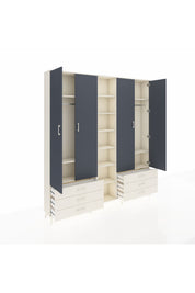 Arges Dolap 13 Raflı 6 Çekmeceli 2 Askılı 220x30x243 Aytaşı-Antrasit/Aytaşı